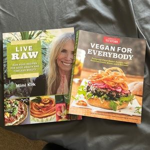 Two vegan/raw recipe books